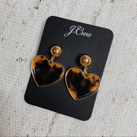 J. Crew Jewelry - J.CREW heart drop earrings in acetate